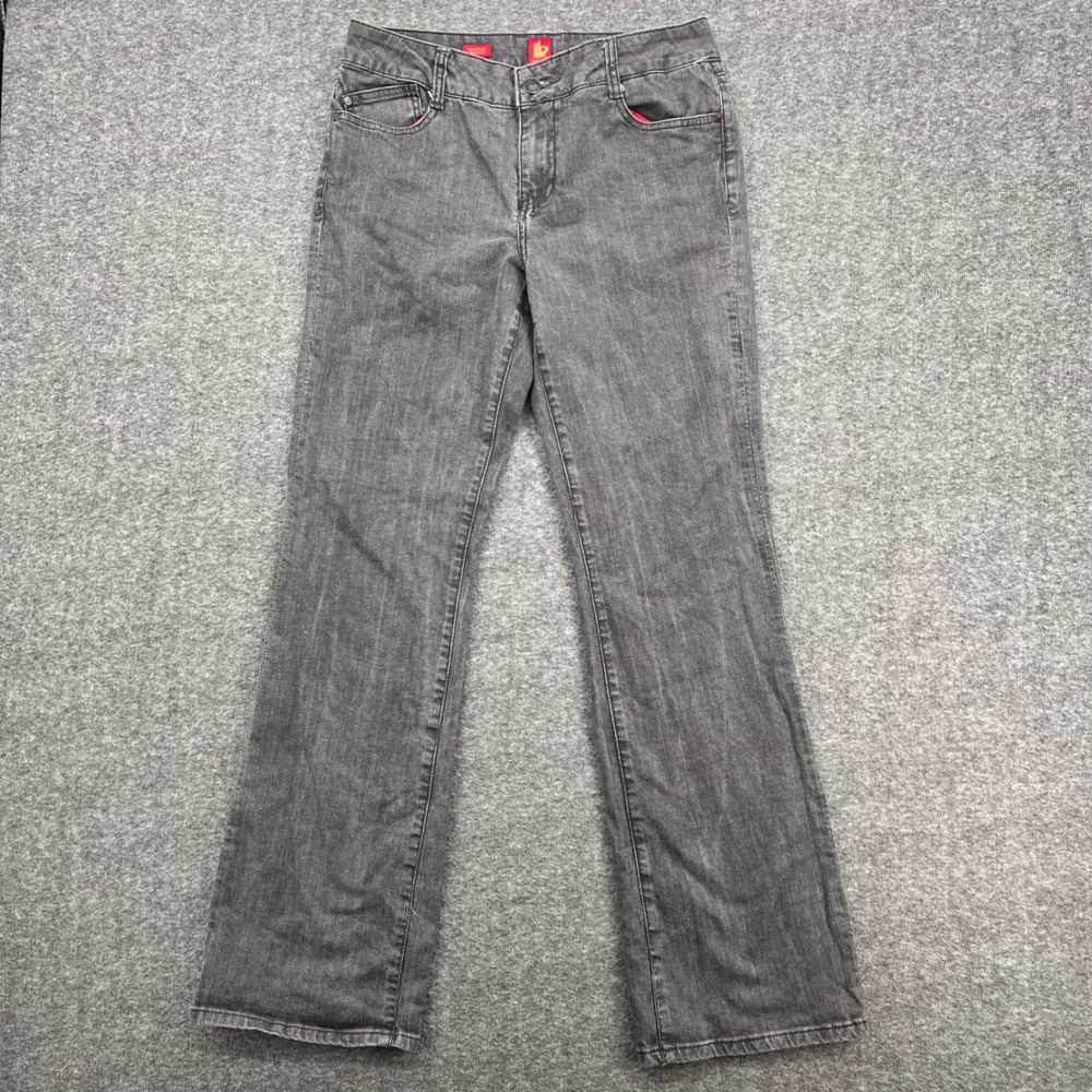 Sasson Bootcut Boogie Jeans Womens Faded‎ Black  Embroidered Wing Pockets Y2K